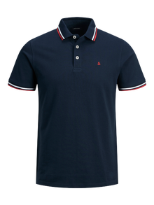 Jack & Jones Einfarbig Poloshirt -Navy Blazer - 12136668