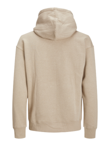 Jack & Jones Plain Hoodie -Crockery - 12208157