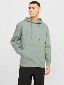 Jack & Jones Plain Hoodie -Iceberg Green - 12208157