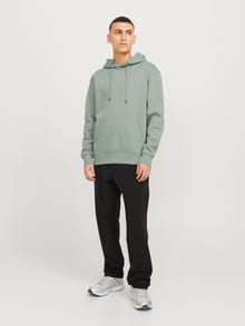 Jack & Jones Plain Hoodie -Iceberg Green - 12208157