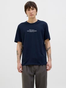 Jack & Jones Printed T-shirt -Navy Blazer - 12276502