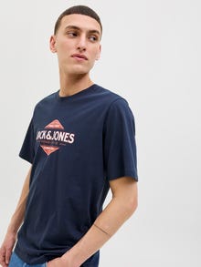 Jack & Jones Printed T-shirt -Navy Blazer - 12276503
